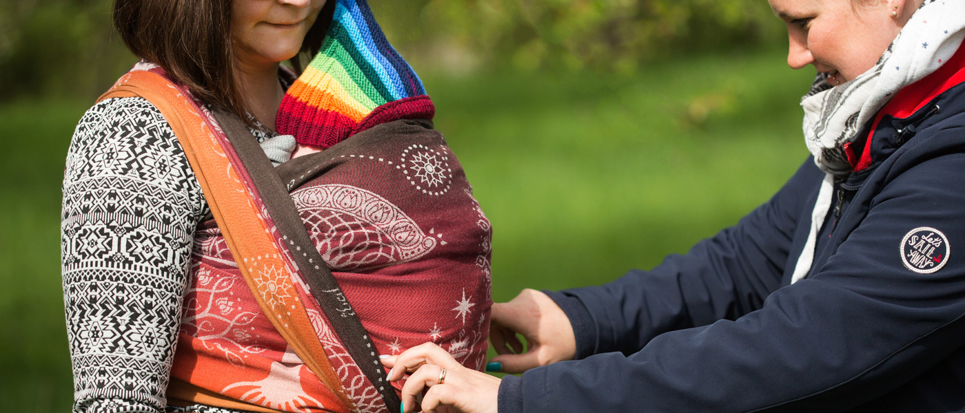 Wie das Tragesystem richtig angelegt wird